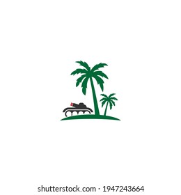 Military Tank, Army Tank icon logo design template vector