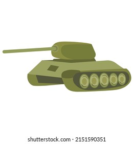 Military Tank Cartoon Minimalistic Style Vector Stock Vector (Royalty ...