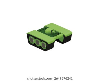 military tank icon 3d illustration render