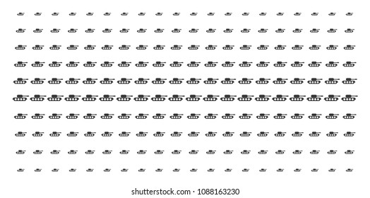 Military tank icon halftone pattern, constructed for backgrounds, covers, templates and abstraction concepts. Vector military tank shapes arranged into halftone matrix.