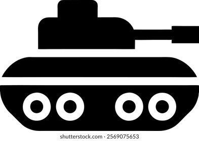 military tank icon representing defense and strategy, suitable for designs related to history, warfare, or military themes.