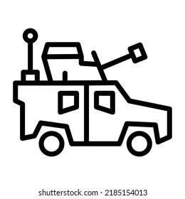 Un vector de línea de tanques militares