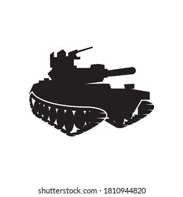 Plantilla de vector del logotipo de tanques militares