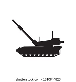 Plantilla de vector del logotipo de tanques militares
