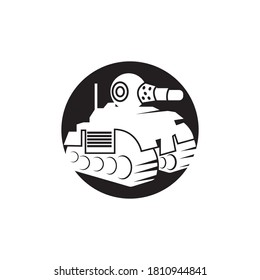Plantilla de vector del logotipo de tanques militares