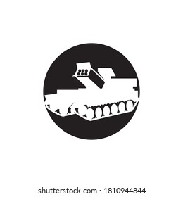 Plantilla de vector del logotipo de tanques militares