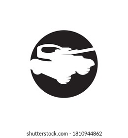 Plantilla de vector del logotipo de tanques militares