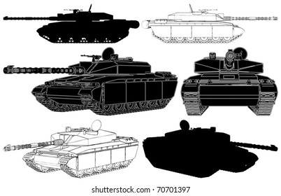 Military Tank Vector 01