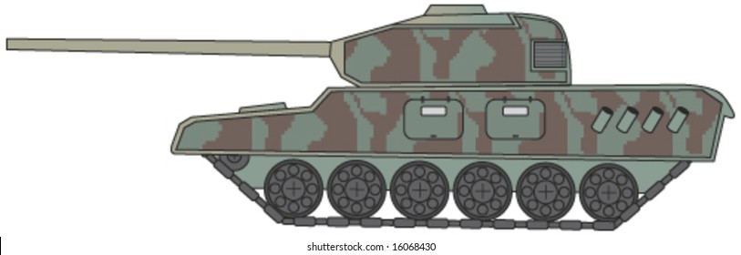 military tank - vector