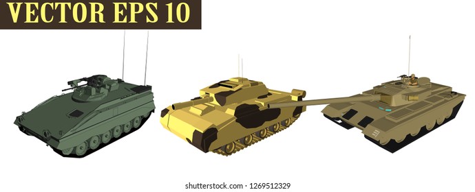 
Military Tank Vector Set