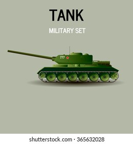 Military Tank.Vector illustration