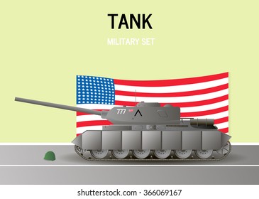 Military Tank.Vector illustration
