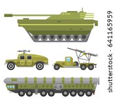 Military technic army war transport fighting industry technic armor defense vector collection