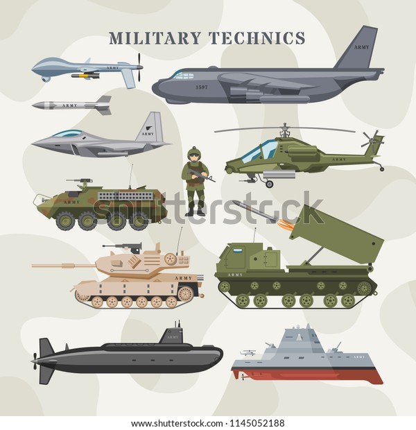 Military Technics Vector Army Transport Plane 库存矢量图（免版税）1145052188 ...