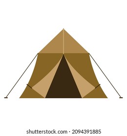 Military Tent Flat Clipart Vector Illustration