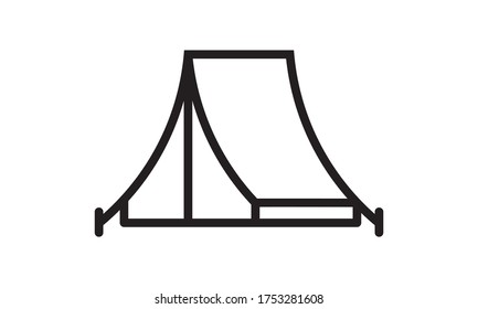 Military Tent Icon On White Background. Can Be Used For Many Prosses.