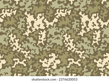 Military textile of camouflage for uniform. Como fabric textured material. Horizontal wallpaper or print clothes.