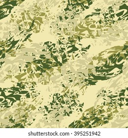 Military texture. Army seamless pattern. Ornament for soldier clothes.  Splatter brush. HacksTexture for fabrics for soldiers and hunters