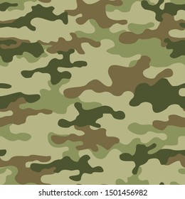 
Military texture camouflage modern green seamless pattern. Modern fabric design.