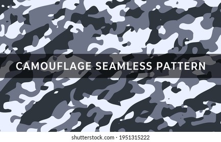 Military texture camouflage repeats seamless army black white hunting vector illustration eps 10