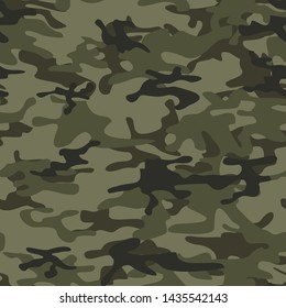 
Military texture camouflage seamless pattern. Print on fabric Vector