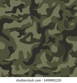 Military texture camouflage seamless pattern. Abstraction army hunting ornament