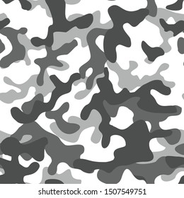 Military Texture Camouflage Seamless Pattern Black Stock Vector ...