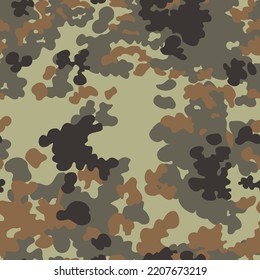 
Military texture camouflage seamless vector background, forest pattern disguise.