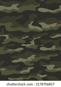 
Patrón vectorial de forma de camuflaje de textura militar, fondo del ejército, huella forestal. Disimular