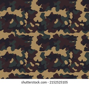 Military texture camouflage vector army pattern, forest background, disguise.