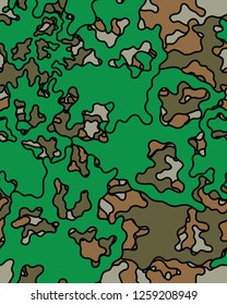 Military texture skull. Army Skeleton seamless texture.Unique camouflage skull pattern.Vector illustration.