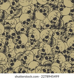 military texture Skull pattern camouflage ,vector illustration 