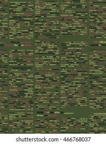 Military texture. Soldier camouflage ornament. khaki green background. Geometric Army seamless pattern
