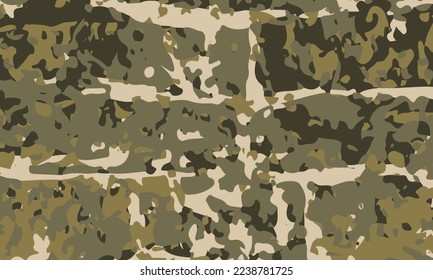 Military textured camouflage background, vector illustration
