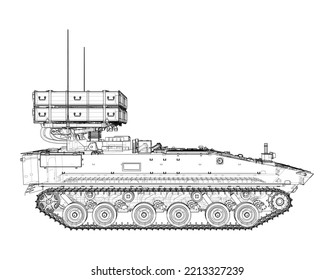 Sistema militar de pistas de aterrizaje. Representación vectorial de 3d. Estilo de marco de cables. Las capas de líneas visibles e invisibles están separadas