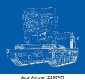 Sistema militar de pistas de aterrizaje. Representación vectorial de 3d. Estilo de marco de cables. Las capas de líneas visibles e invisibles están separadas