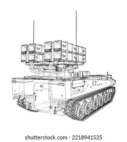Sistema militar de pistas de aterrizaje. Representación vectorial de 3d. Estilo de marco de cables. Las capas de líneas visibles e invisibles están separadas