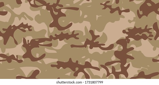 Military Tree Brush. Desert Usa Camo Paint. Camo Dirty Canvas. Modern Sand Texture. Khaki Vector Pattern. Abstract Vector Background. Autumn Sand Camouflage Seamless Paint. Repeat Woodland Camouflage.