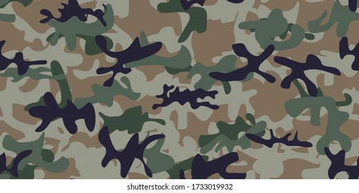 Military Tree Print. Urban Camo Paint. Camo Beige Grunge. Modern Green Texture. Dirty Fabric Pattern. Abstract Vector Background. Digital Gray Camouflage Seamless Paint. Hunter Seamless Camouflage.