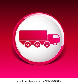 Military Truck icon vector button logo symbol concept.
