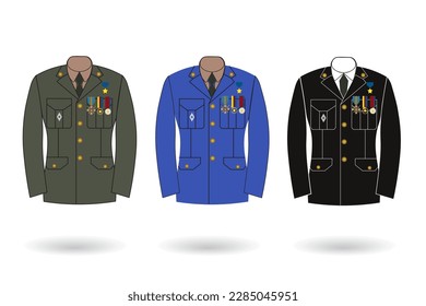 Military uniform icon. Armed clothing set vector ilustration.