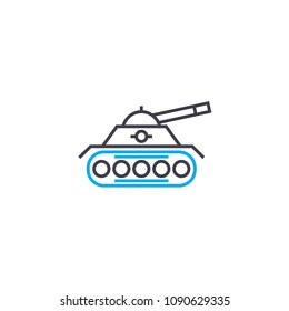 Military units vector thin line stroke icon. Military units outline illustration, linear sign, symbol concept.