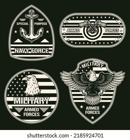 navy anchor logo with eagle
