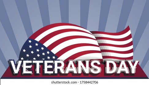 Military us veterans day concept background. Realistic illustration of military us veterans day vector concept background for web design
