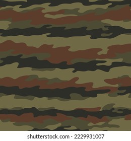 Military vector camouflage, classic pattern, army texture for textile. ornament