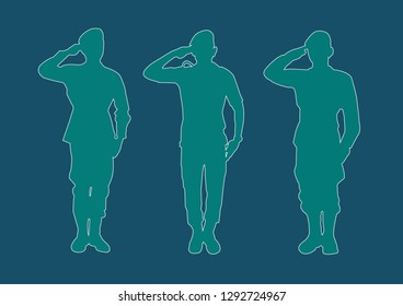 Military vector color style.