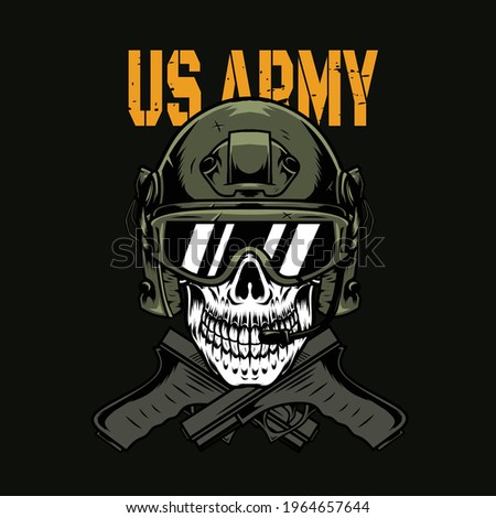 Military Vector Design, can be used for mascot, logo, apparel and more.Editable Design