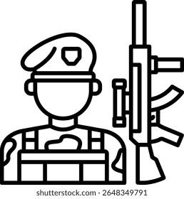 Icono de Vector militar. Se puede utilizar para aplicaciones de impresión, móviles y de Web.