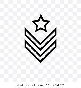 Military vector icon isolated on transparent background, Military logo concept