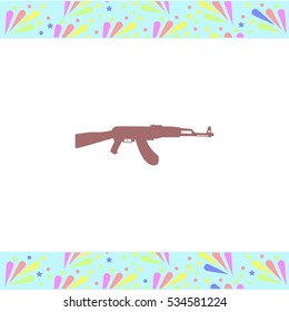 Military vector icon on white background. Isolated illustration. Business picture.